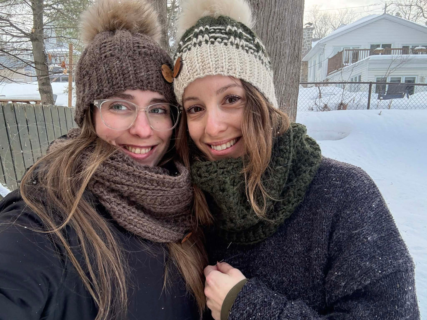 Ensemble tuque et écharpe en alpaga et laine