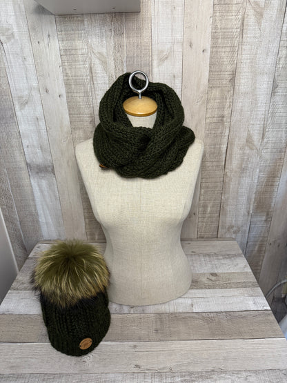 Ensemble tuque et écharpe en alpaga et laine