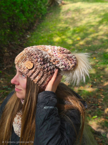 Ensemble tuque et cache-cou en laine des montagnes